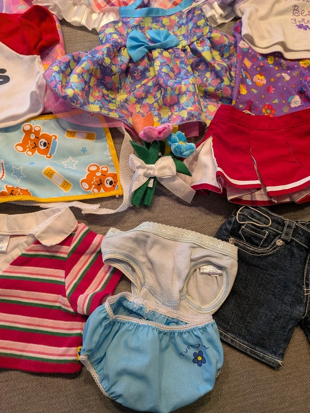 Build a Bear Workshop Lot Of Girl Bear Clothing, Shoes Backpack